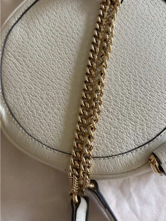 Gucci Textured Calfskin Web Mini Ophidia Round Backpack or Sling Bag - Picture 5 of 16